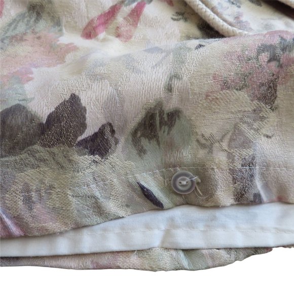 Vintage Custom-Made Twin Duvet Sham Set Pink Floral Tapestry Mid Century Modern - Picture 8 of 8